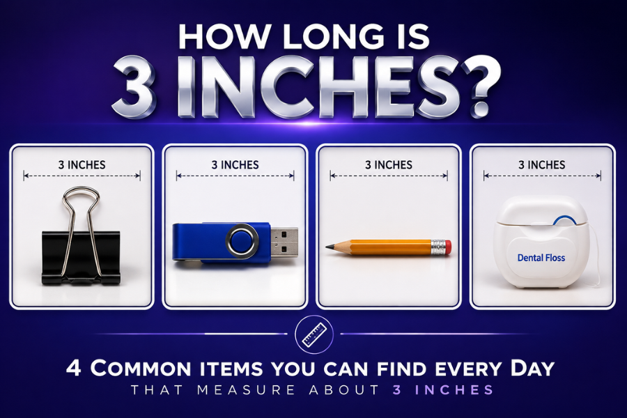 how long is 3 inches